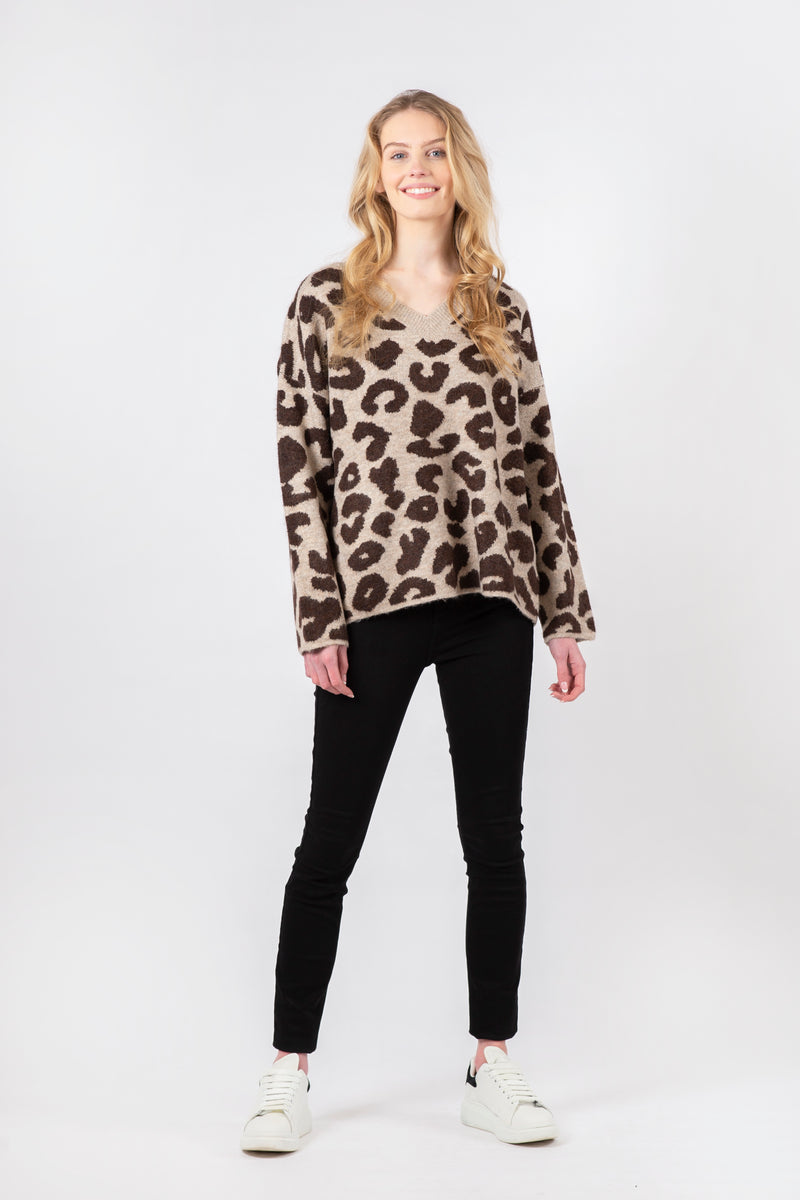 Women'S Leopard Print Sweater
