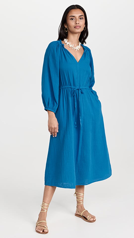 Free People NWT Various sizes Blue Joelle Maxi Dress NEW