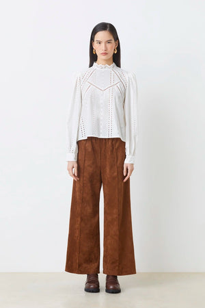 Johan Wide Leg Faux Suede Pant