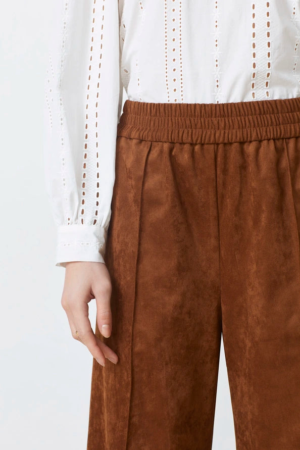 Johan Wide Leg Faux Suede Pant