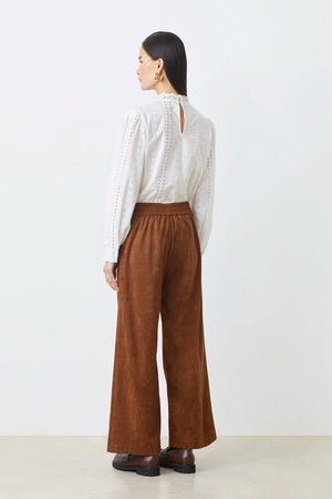 Johan Wide Leg Faux Suede Pant