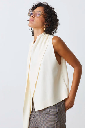 Pheres Knit Draped Sleeveless Top