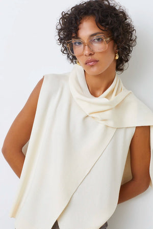 Pheres Knit Draped Sleeveless Top