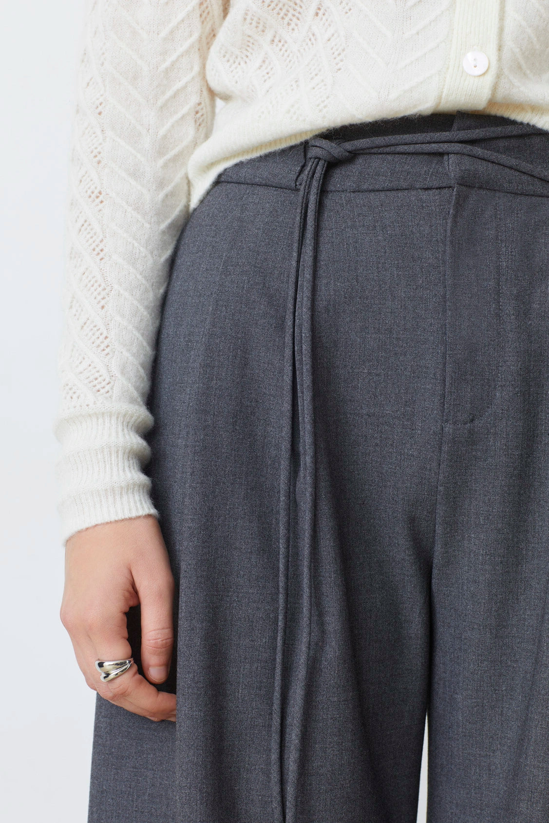 Jason Wide-Leg Belted Trousers