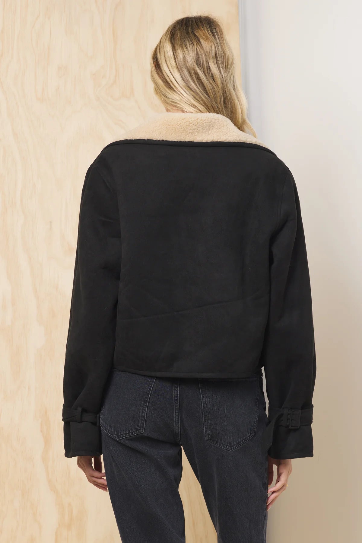 Sherpa Suede Short Jacket