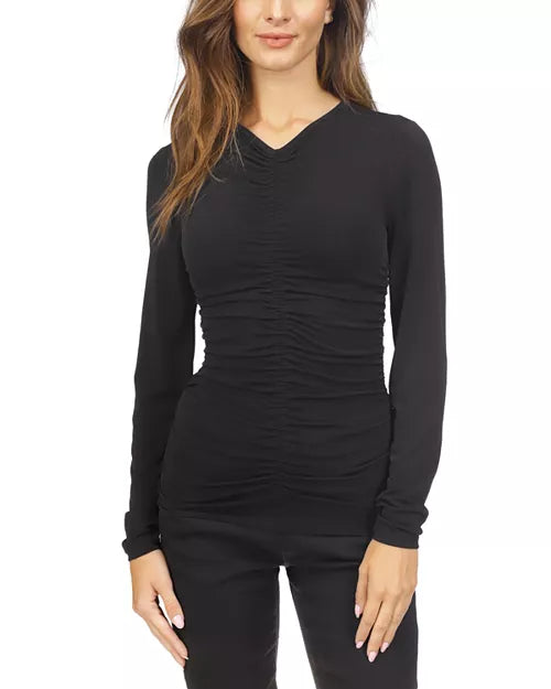 Long Sleeve Rouged Top
