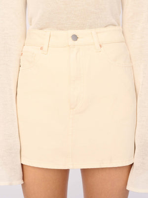 Alma Ecru Denim Skirt