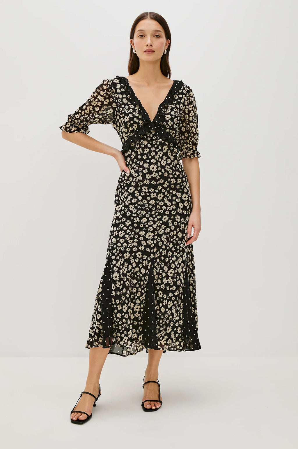 Annmarie Daisy Dot Combo Midi Dress