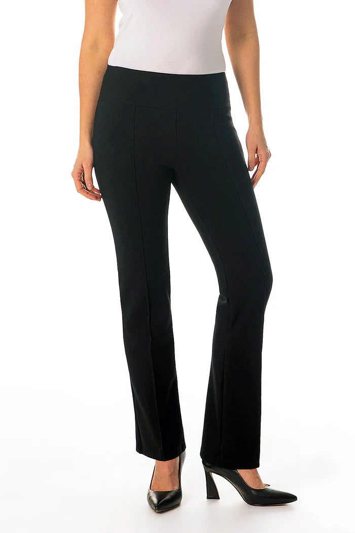 Pintuck Ponte Slip On Flare Pant