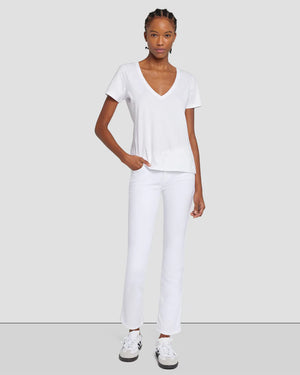 Kimmie Cropped Straight in Clean White