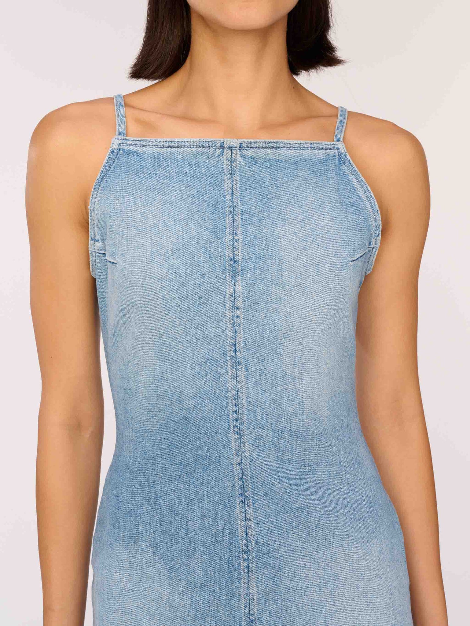 Esme Denim Apron Midi Dress