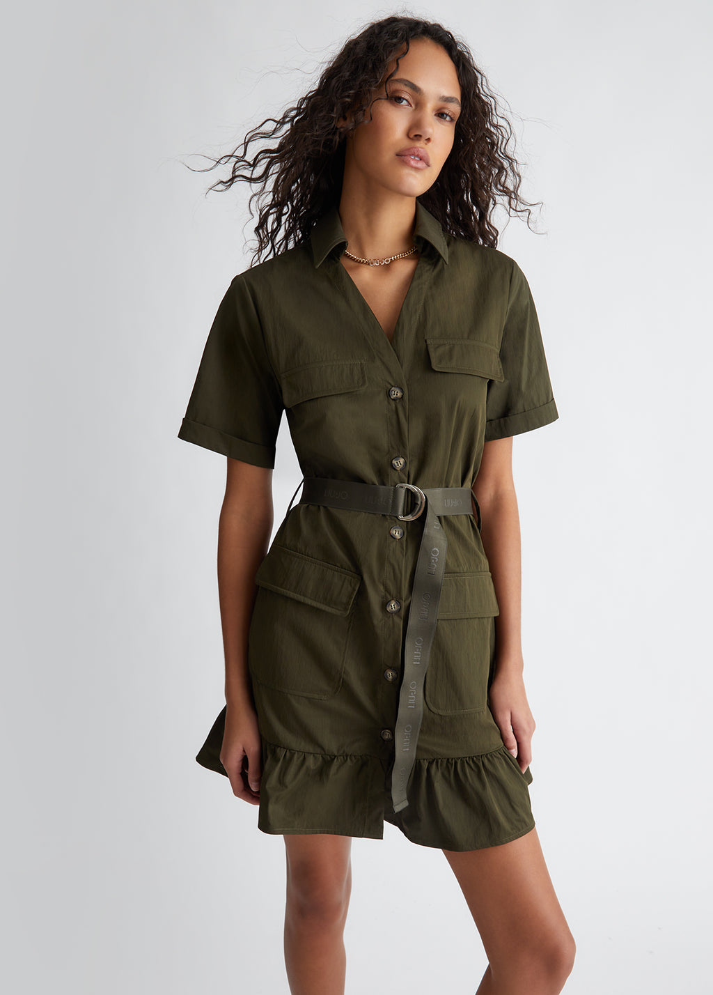 Nylon Shirt Dress