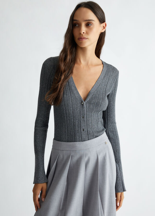 Lurex Knit Cardigan