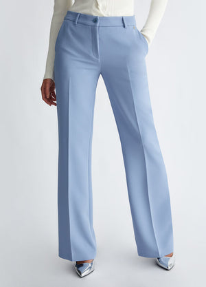 Flared Crepe Trousers