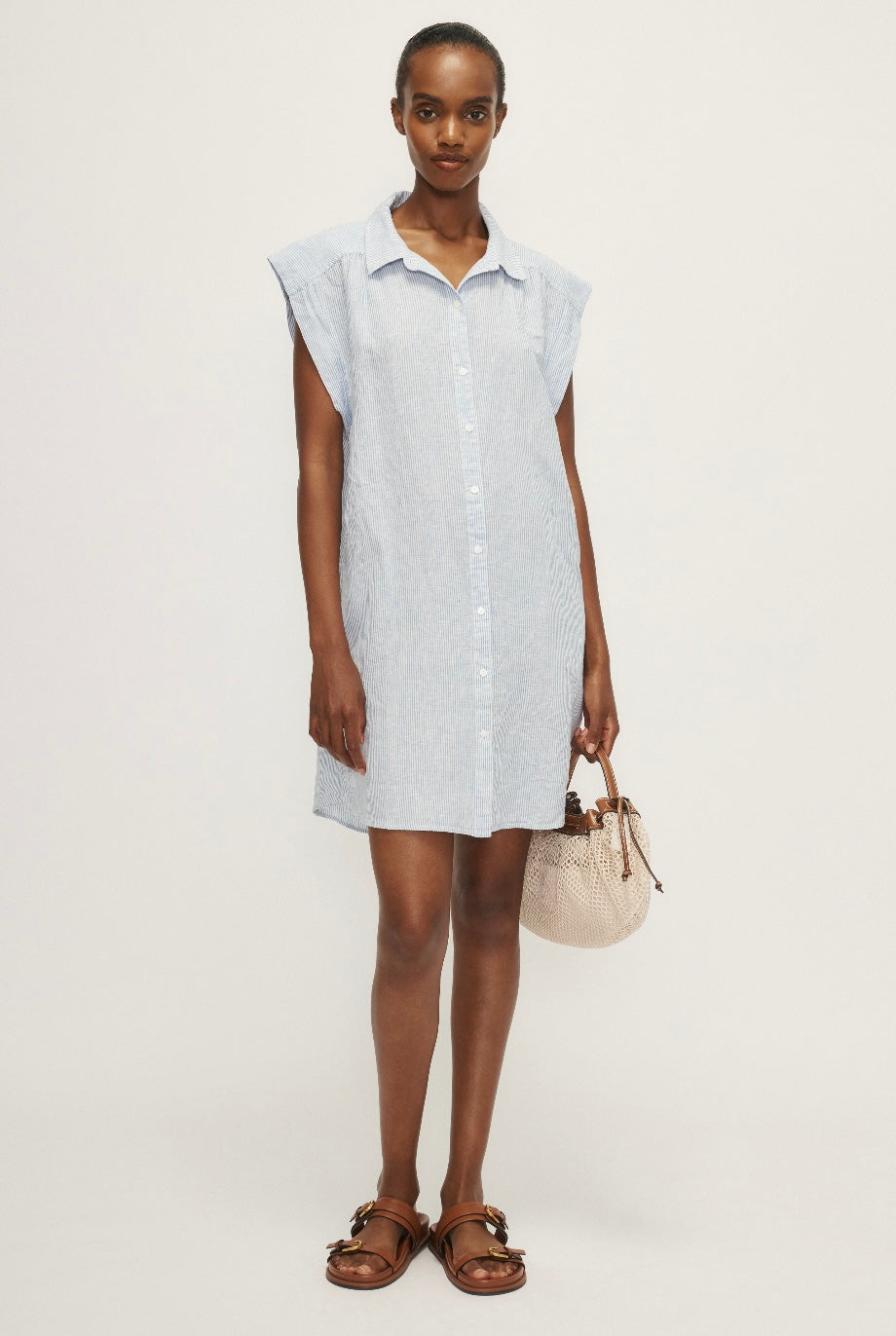 Iman Sleeveless Shirt Dress