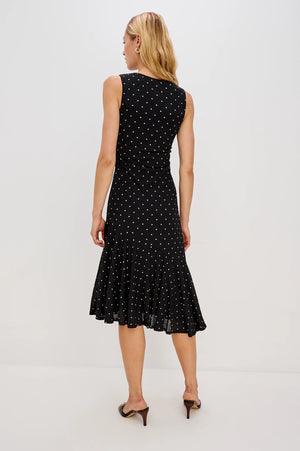 Daija Polka Dot Mesh Midi Dress