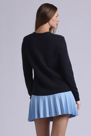 Cotton Cashmere V Neck Cardigan with Contrast Placket