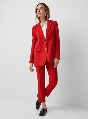 Red semi-slim trouser pant