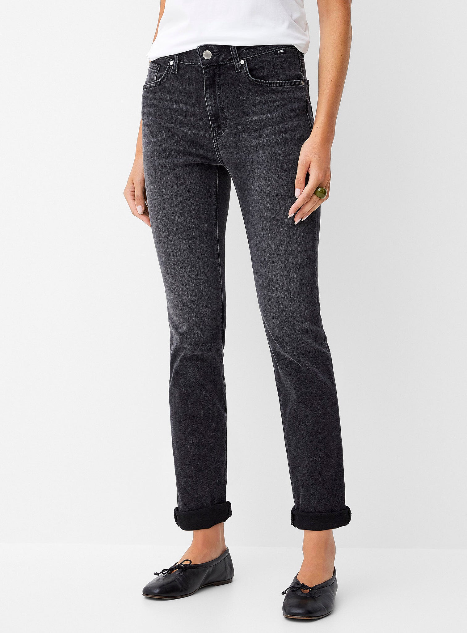 Kathleen Slim Boyfriend Smoke Grey
