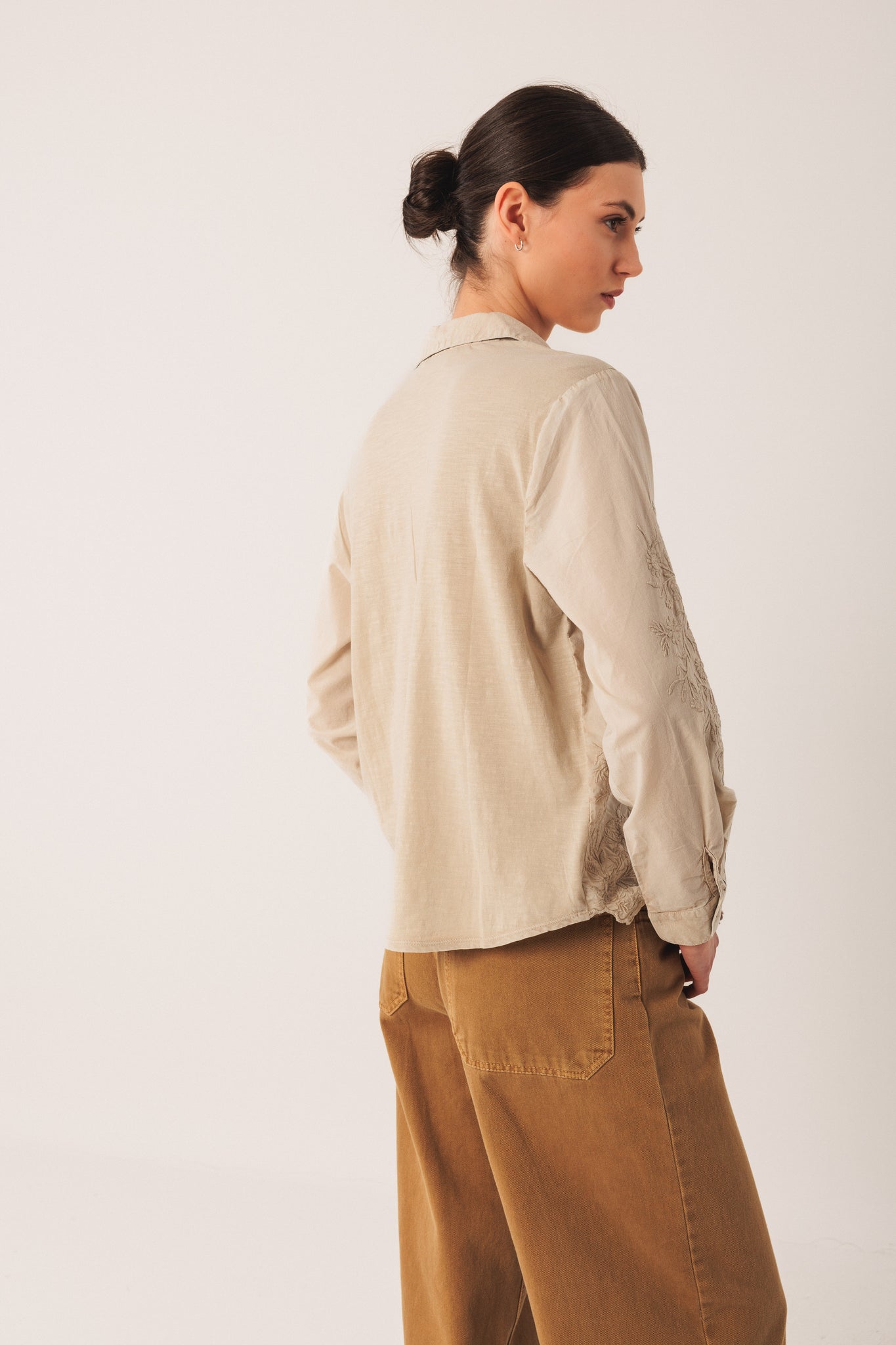 Embroidered Voile Shirt