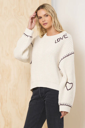 Whipstitch Detail Sweater