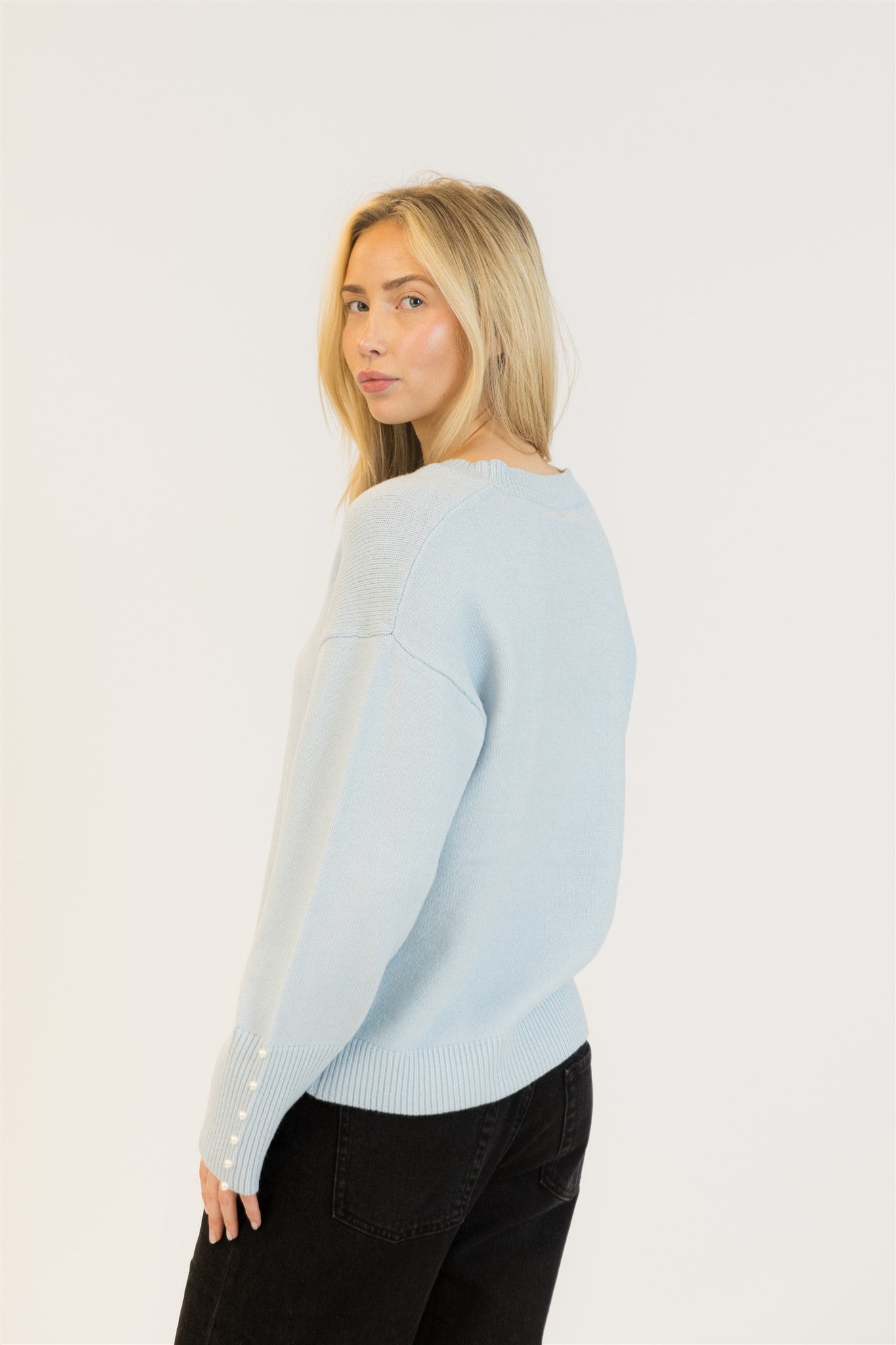 Bailey Crewneck Pearl Detail Pullover