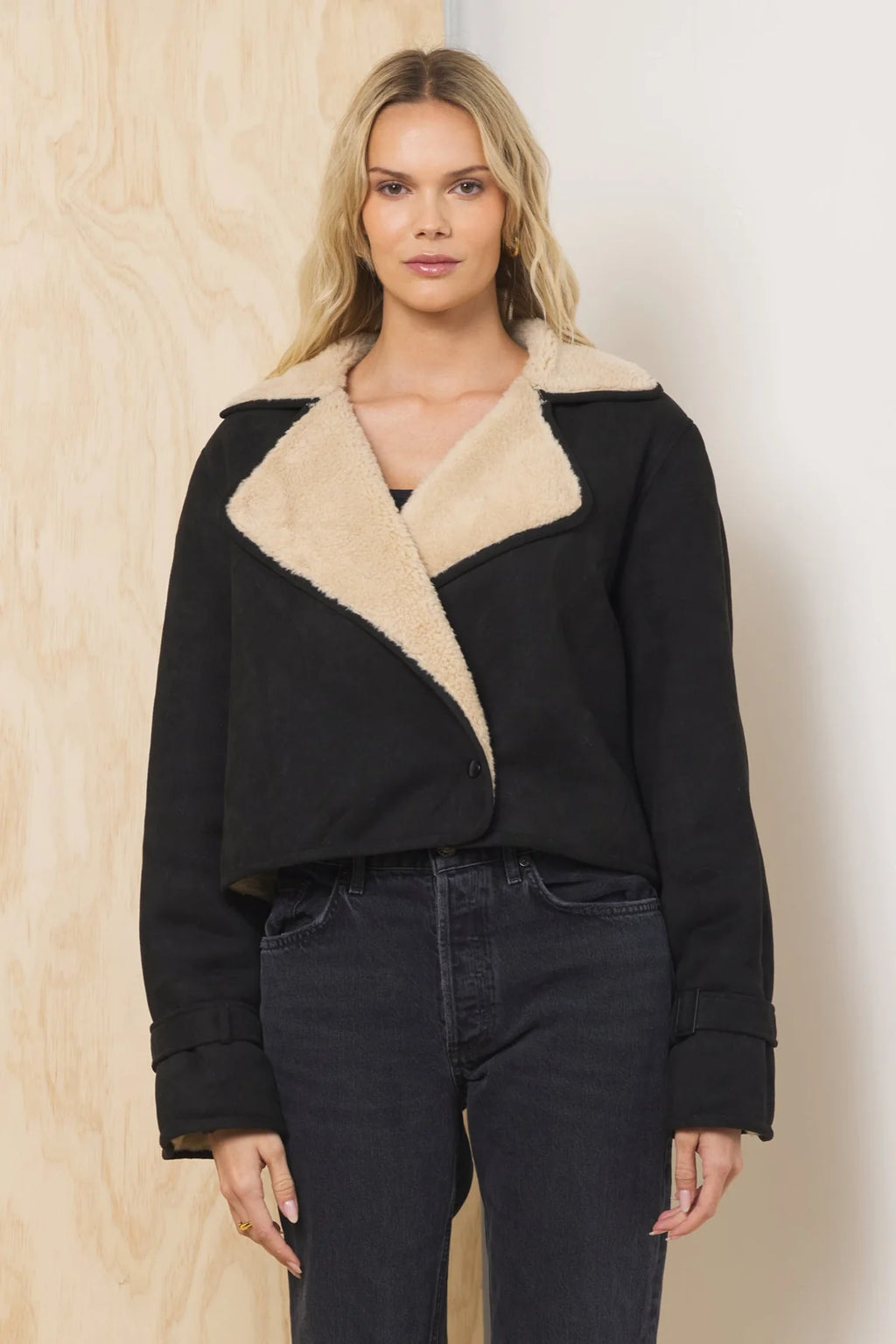 Sherpa Suede Short Jacket