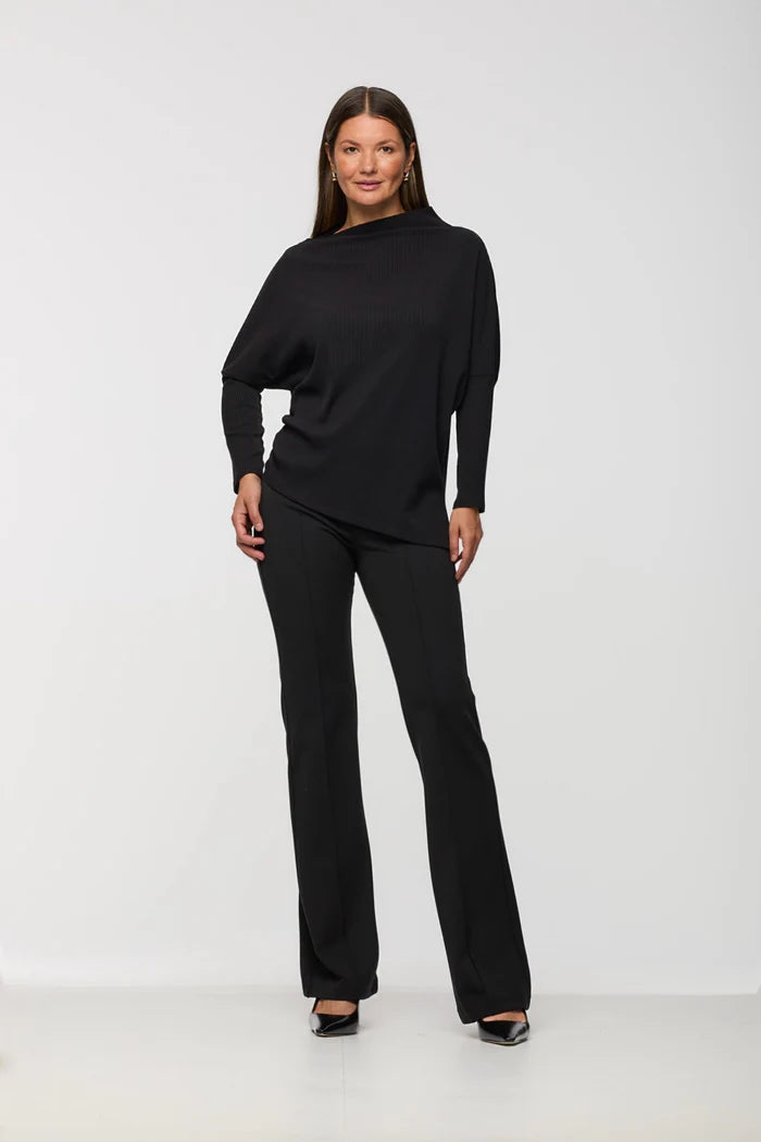 Rib Asymmetrical Sweater