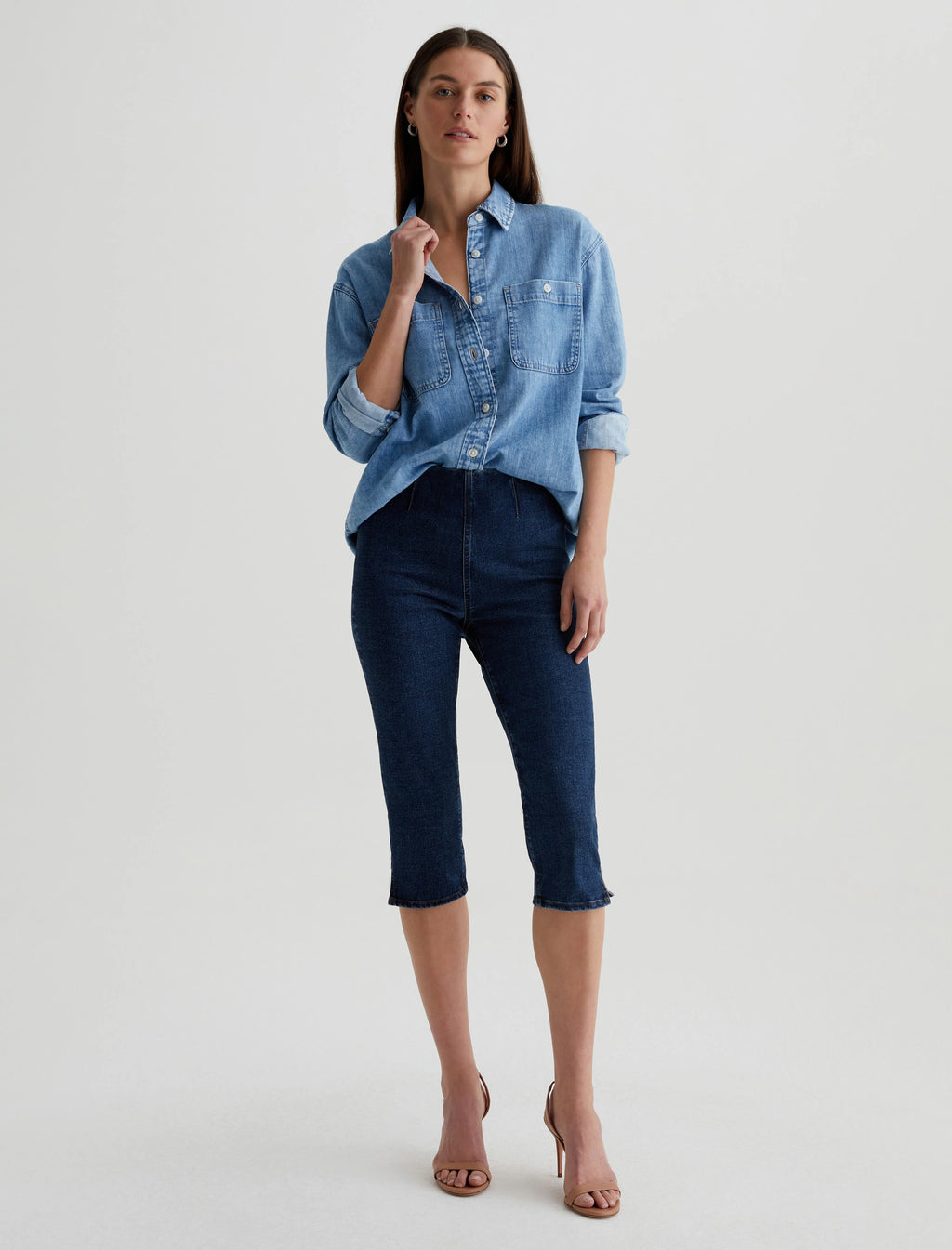 Maisie Pull on Denim Capri