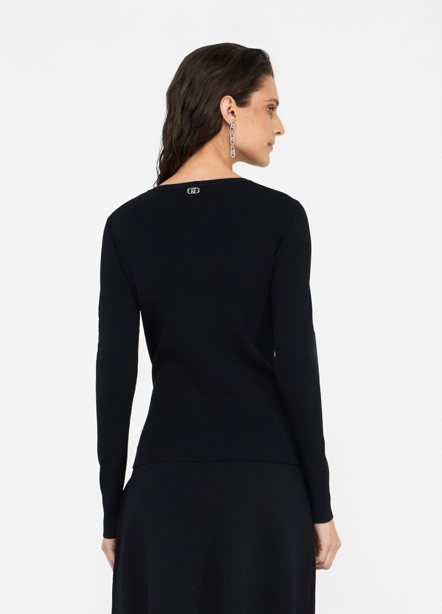 Knit Top With Buckle Detail