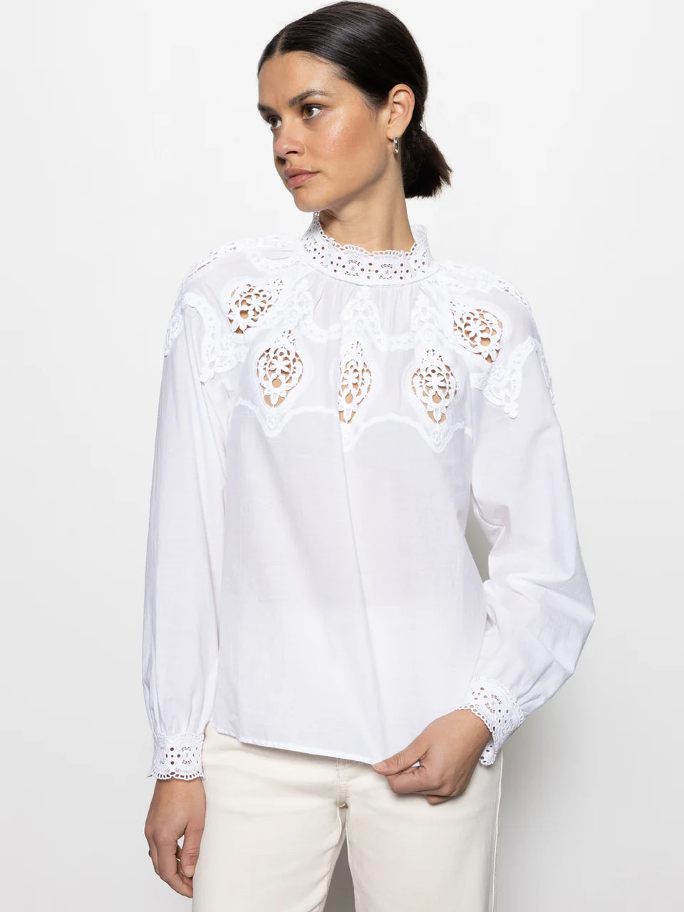 Lace Popover Blouse