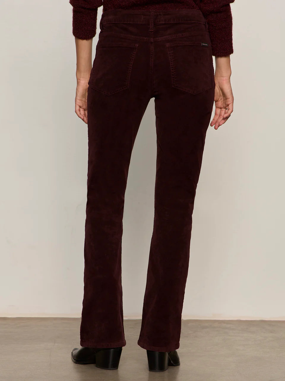 Velveteen Brook Bootcut Pant Dark Crimson