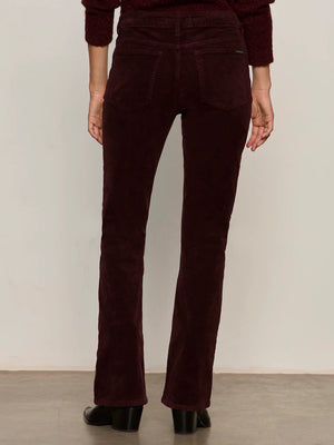 Velveteen Brook Bootcut Pant Dark Crimson