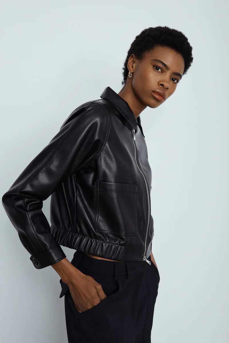 Dona Faux Leather Jacket