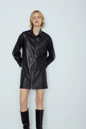 Driane Faux Leather Shirt