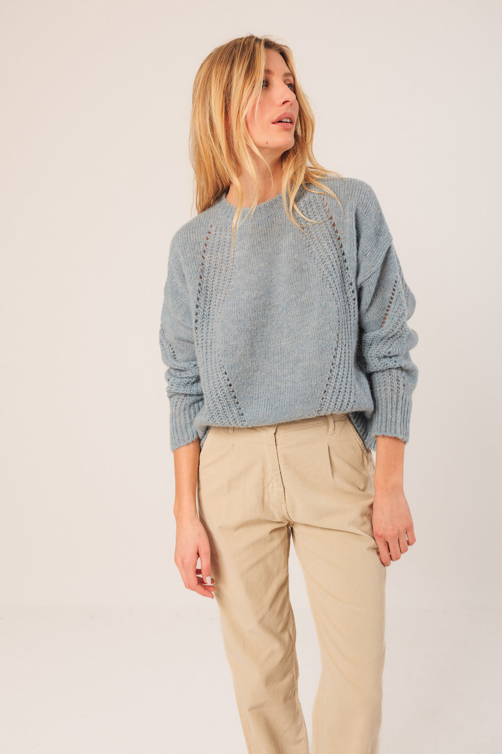 Loose-Knit Wool Sweater