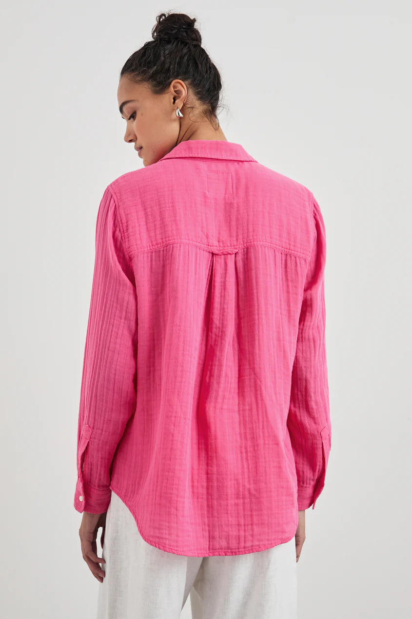Hibiscus Cotton Gauze Ellis Shirt
