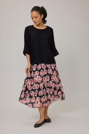 Knit Sweater w/ Folded Sleeve