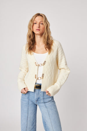 Emile Chain Detail Braided Sweater
