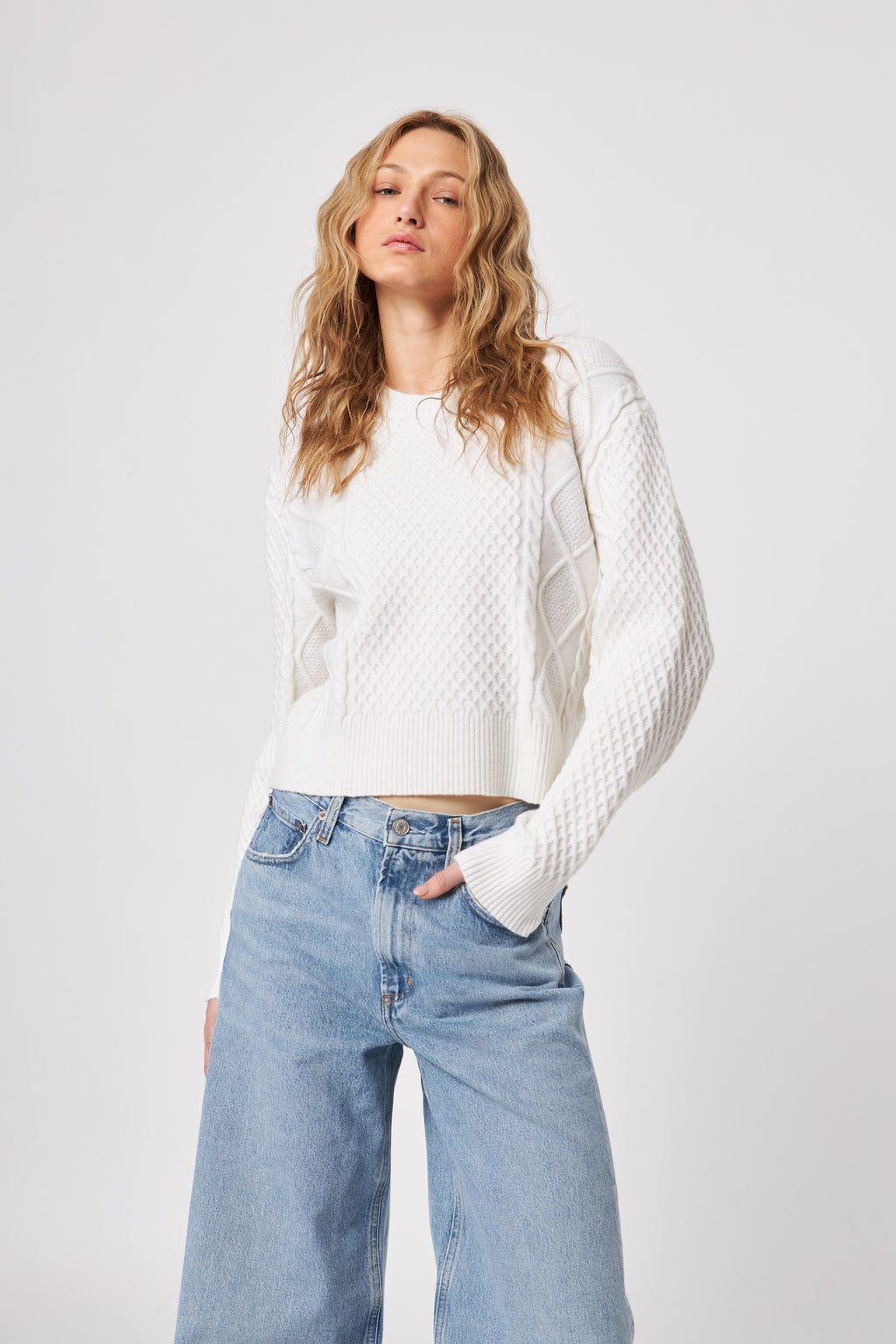 Julien Crewneck Braided Sweater