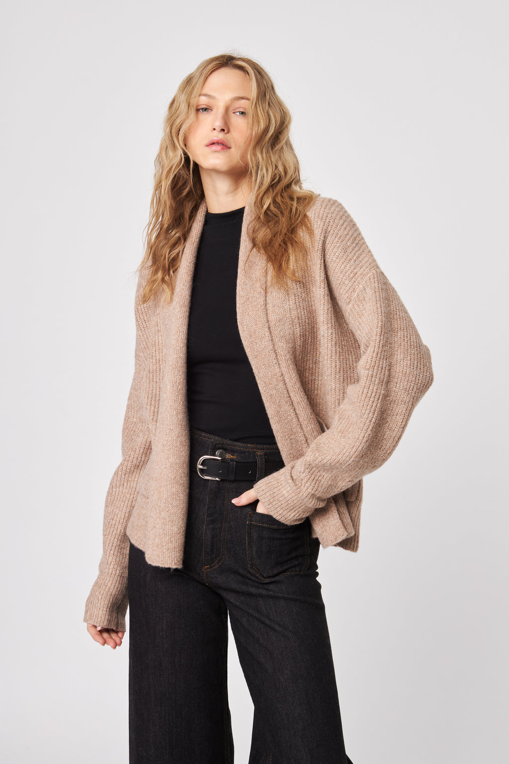 Noah Latte Shawl Cardigan