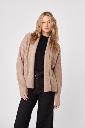 Noah Latte Shawl Cardigan