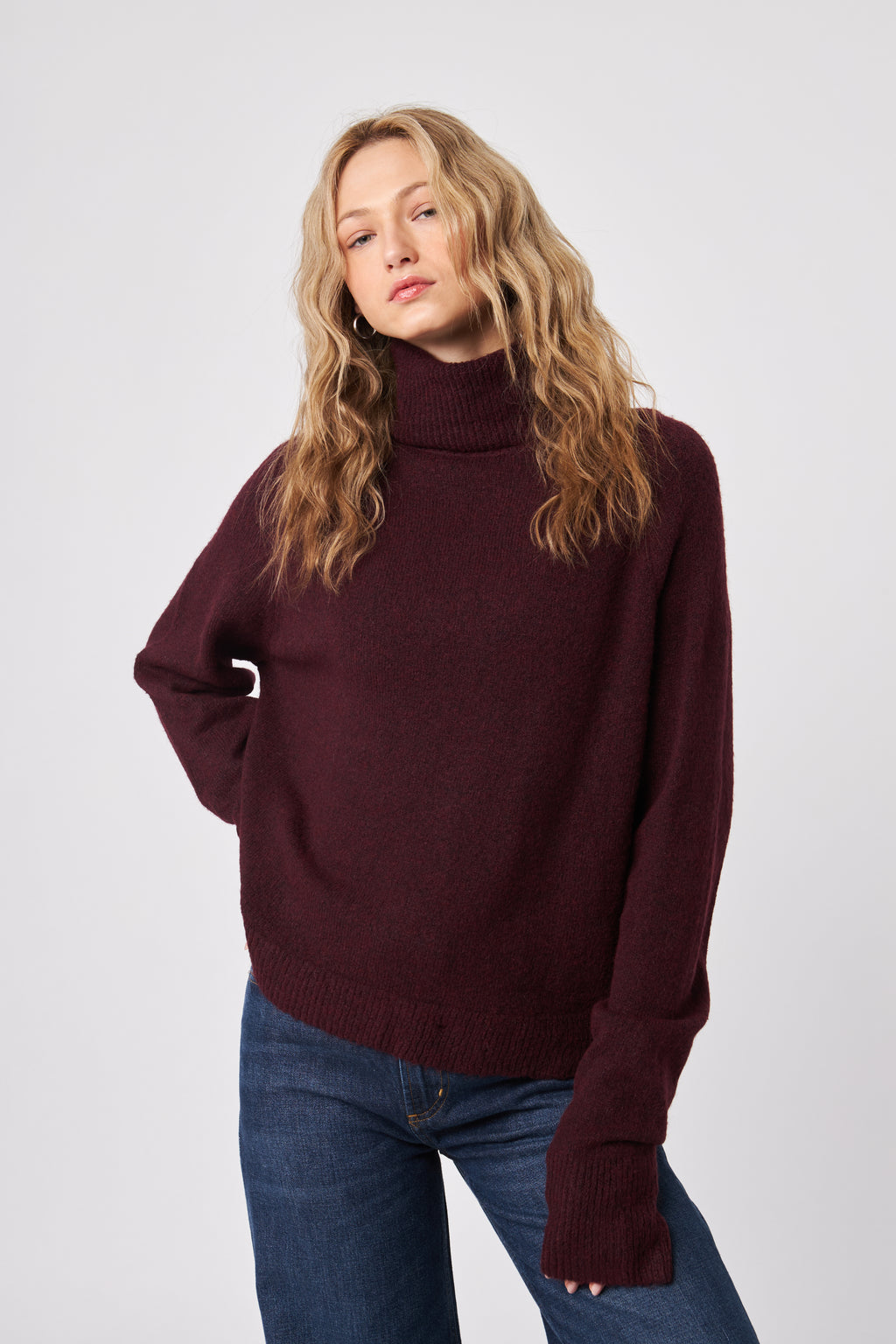 Emmett Merlot Turtle Neck