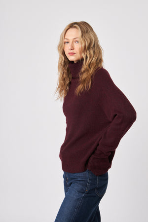 Emmett Merlot Turtle Neck