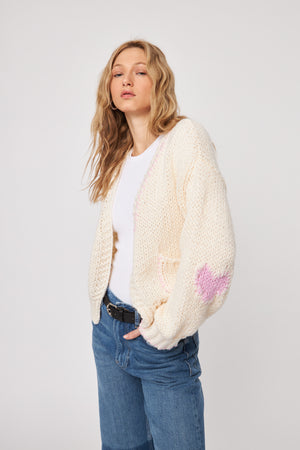 Kendrick Chunky Heart Cardigan
