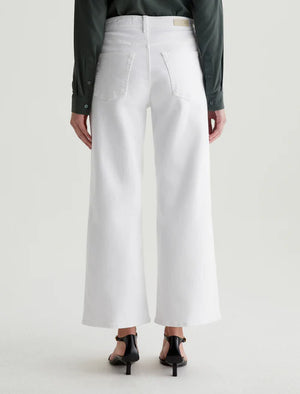 Saige Wide Leg Crop in Optic White