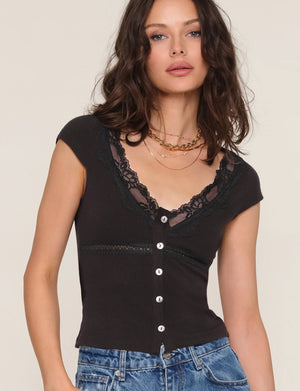 Mercury Lace Combo Top