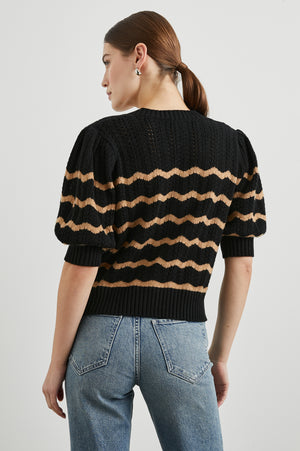 Isla Black Camel Stripe