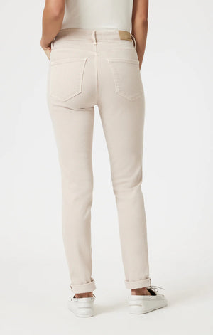 Kathleen Slim Boyfriend Jean in Beige Flex