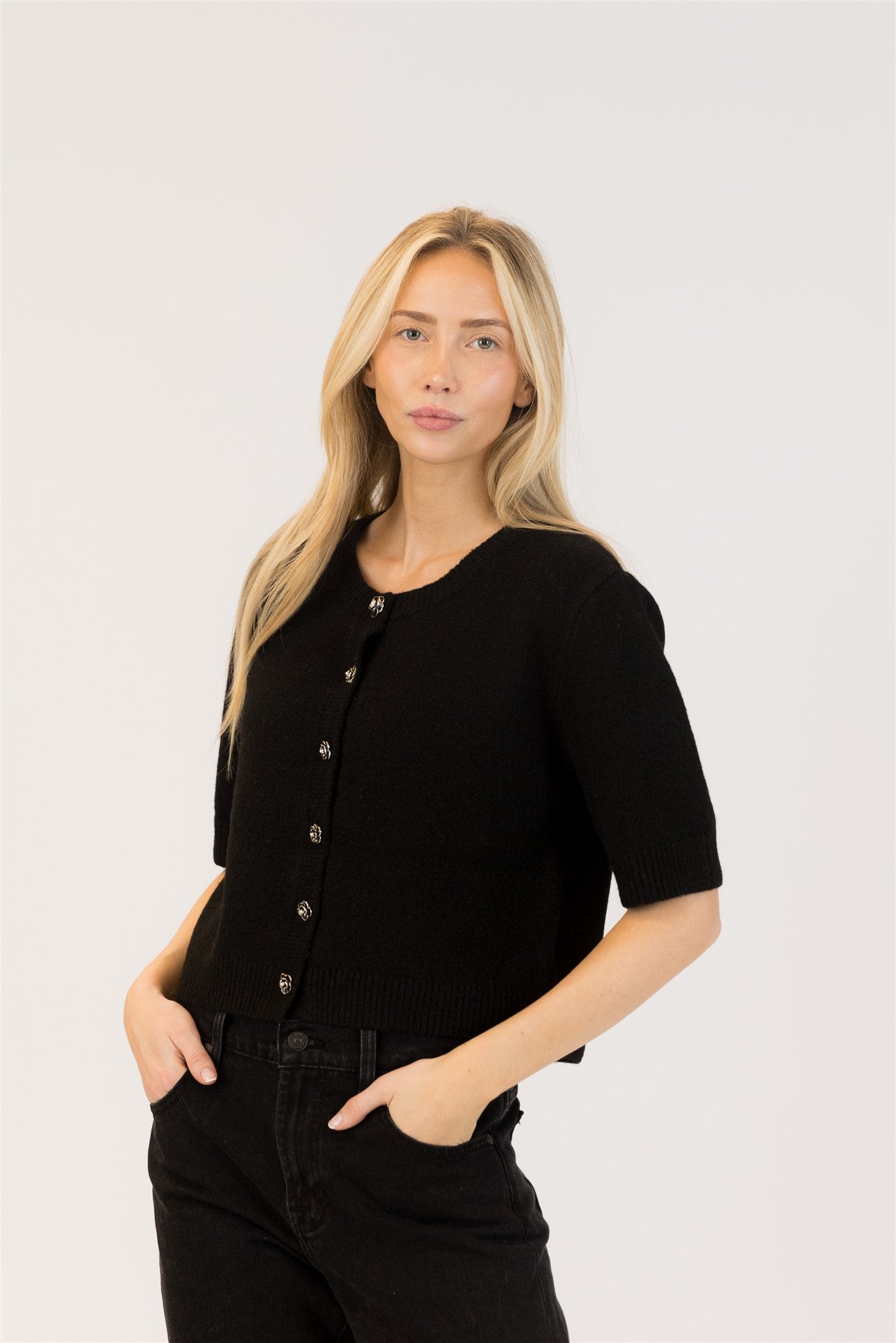 Jude Rose Short Sleeve Cardigan